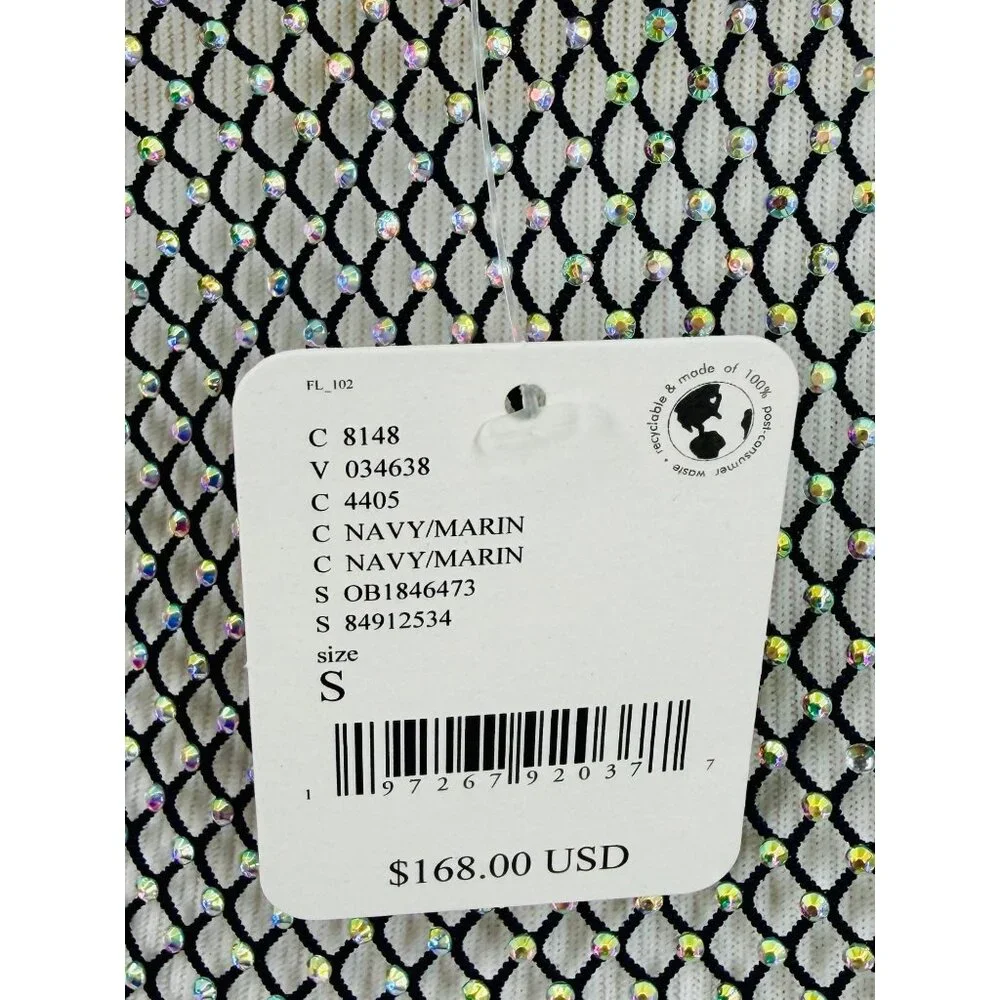 NWT Free People Rhinestone Sheer Mesh Scooped Back Top S| Sirencore Indie Sleaze - Picture 8 of 16